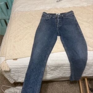 Agolde Nico High-Rise Jeans in Blue Wash Size 27- GREAT condition